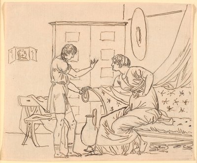 Studie voor Papirius en zijn moeder door Nicolai Abildgaard