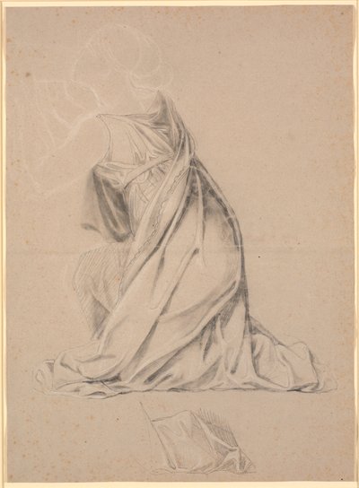 Studie voor de Knielende Figuur die Holsten Symboliseert op het Christian I-Schilderij voor Christiansborg door Nicolai Abildgaard