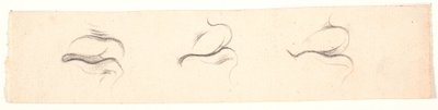 Drie studies van monden door Nicolai Abildgaard