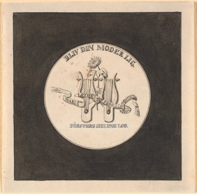Ontwerp voor de achterkant van de medaille ter gelegenheid van de geboorte van de kroonprinses 1792 door Nicolai Abildgaard