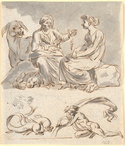 Ontwerp voor scène uit Apuleius