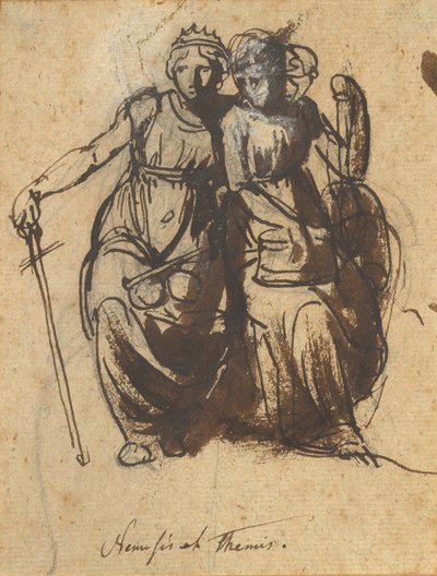 Nemesis en Themis door Nicolai Abraham Abildgaard