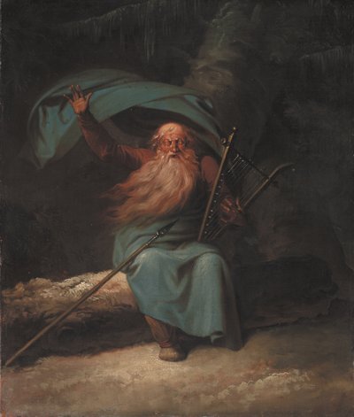 Ossian zingt zijn zwanenzang, 1780-1782 door Nicolai Abraham Abildgaard