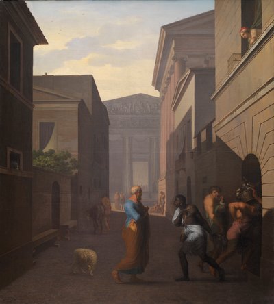 Simo en zijn voormalige slaaf Sosia, 1803 door Nicolai Abraham Abildgaard