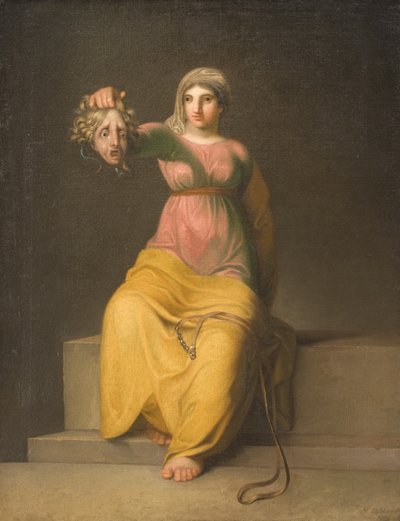Theologie. Allegorische figuur, 1800 door Nicolai Abraham Abildgaard