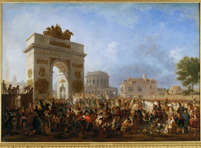 Entree de la Garde Imperiale à Paris, par la barrière de Pantin, le 15 novembre 1807 ... door Nicolas Antoine Taunay