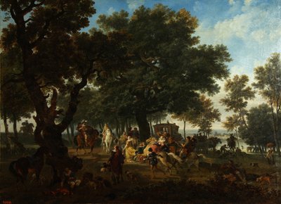 Henri IV en zijn suite op jacht, ca. 1804 door Nicolas Antoine Taunay