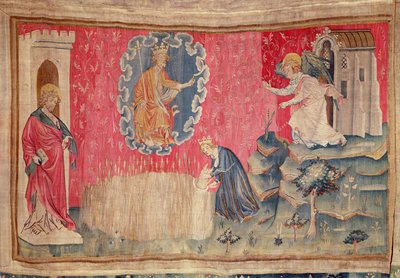 De Oogst van de Uitverkorenen, uit het Apocalyps Wandtapijt van Angers, 1373-87 door Nicolas Bataille