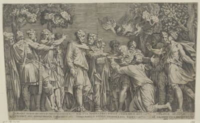 Ancius de augur door Nicolas Beatrizet (attributed to)