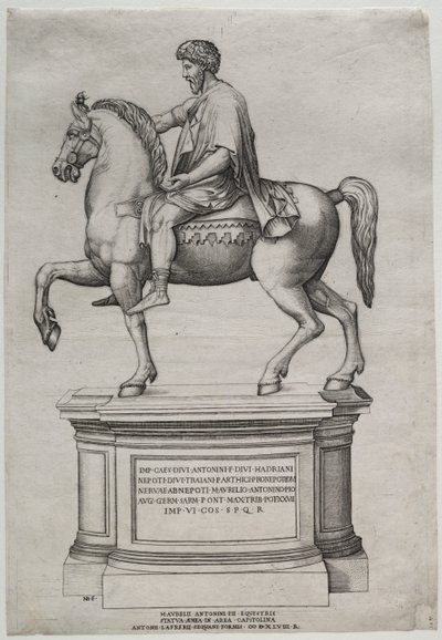 Ruiterstandbeeld van Marcus Aurelius door Nicolas Beatrizet