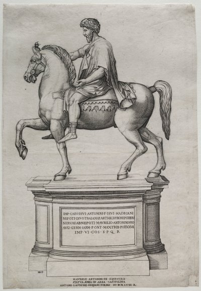 Ruiterstandbeeld van Marcus Aurelius, 1548 door Nicolas Beatrizet