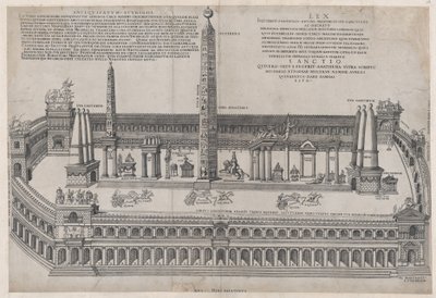 Speculum Romanae Magnificentiae: Circus Maximus door Nicolas Beatrizet