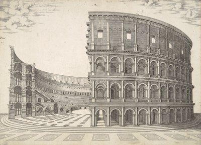 Theatrum Sive Coliseum Romanum door Nicolas Beatrizet
