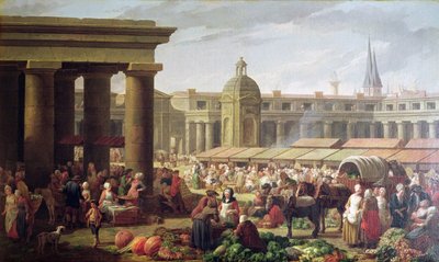 Les Halles, Parijs door Nicolas Bernard Lepicie