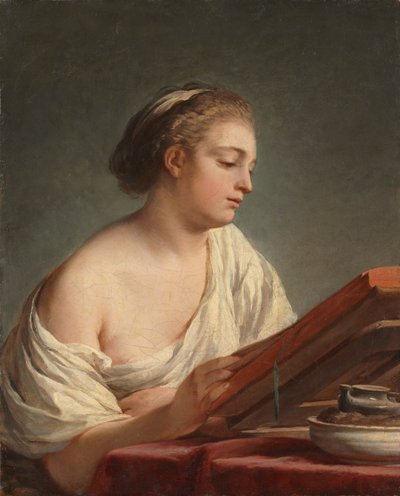 Vrouw die leest, 1769 door Nicolas Bernard Lepicie