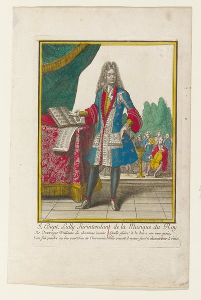 J. Baptiste Lully, Oberaufseher der Musik des Königs door Nicolas Bonnart