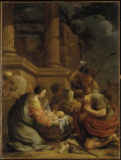 De Aanbidding van de Herders door Nicolas Chaperon