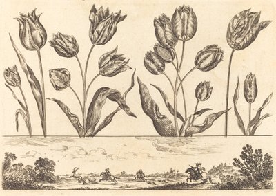 Bloemenafdruk nr.12 door Nicolas Cochin after Balthasar Moncornet