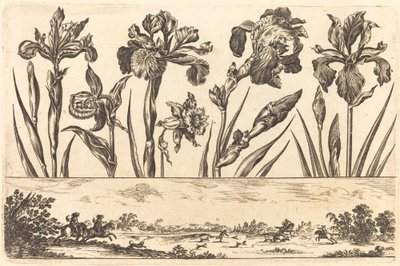 Bloemenprint nr.3 door Nicolas Cochin after Balthasar Moncornet
