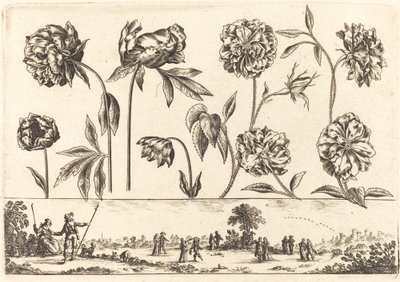 Bloemenprint nr. 7 door Nicolas Cochin after Balthasar Moncornet