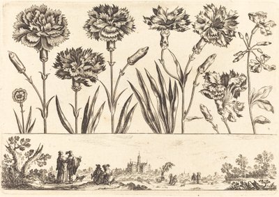 Bloemenprint nr. 9 door Nicolas Cochin after Balthasar Moncornet