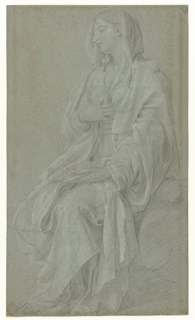 Zittende Madonna door Nicolas Colombel