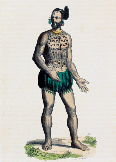 Inboorling van Romanzoff Archipel (Oceanië) door Nicolas Dally