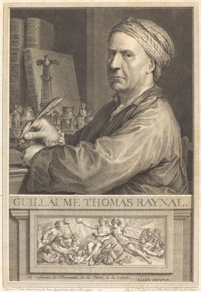 Guillaume Thomas Raynal door Nicolas Delaunay after Charles Nicolas Cochin II