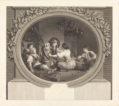 Opvoeding doet alles door Nicolas Delaunay after Jean Honoré Fragonard