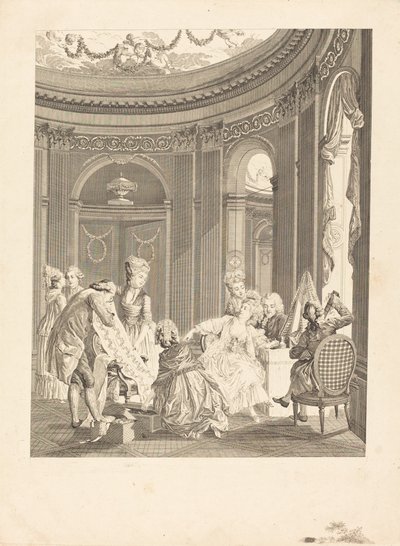 Wat zegt de Abt? door Nicolas Delaunay after Nicolas Lavreince