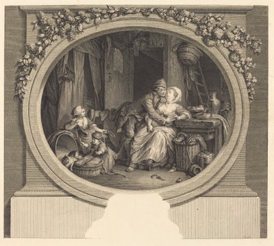 Het dorpsgeluk door Nicolas Delaunay after Sigmund Freudenberger