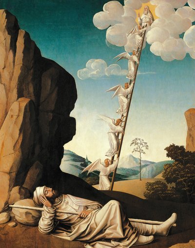 De droom van Jacob, ca. 1500 door Nicolas Dipre
