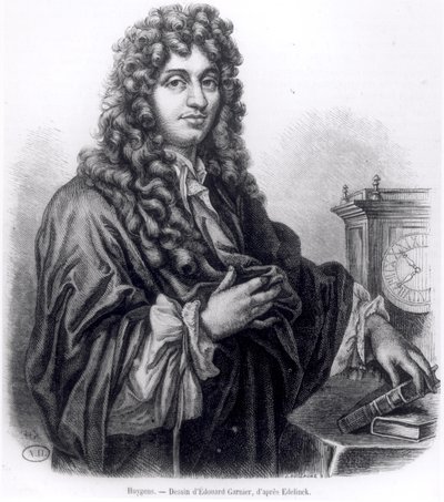 Christian Huyghens (1629-95) gegraveerd door Edouard Garnier door Nicolas Etienne Edelinck