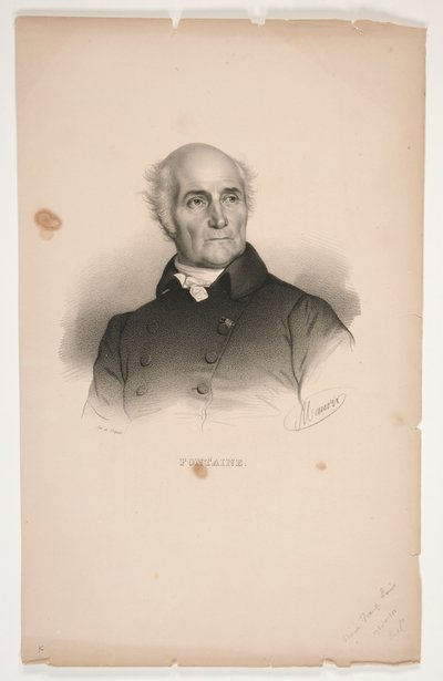 Portret van Pierre-Francois-Léonard Fontaine door Nicolas Eustache Maurin