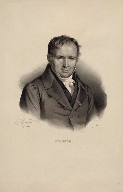 Portret van Siméon Denis Poisson door Nicolas Eustache Maurin