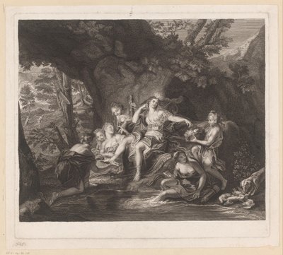 Bad van Diana door Nicolas Gabriel Dupuis (attributed to)