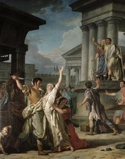 Virginius Op het Punt Zijn Dochter te Doden, 1783 door Nicolas Guy Brenet