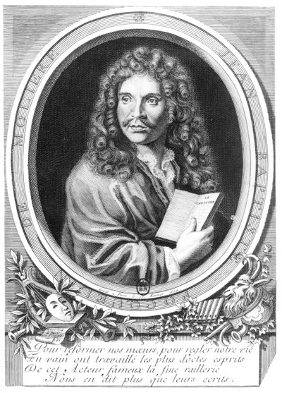 Portret van Molière (1622-73) door Nicolas Habert