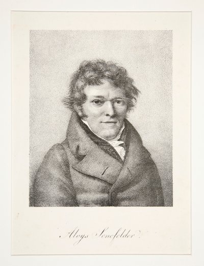 Portret van Aloys Senefelder door Nicolas Henri Jacob