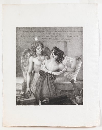 Het genie van de lithografie door Nicolas Henri Jacob