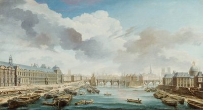 Le Louvre, le Pont-Neuf et le Collège des Quatre-Nations, 1755 door Nicolas Jean Baptiste Raguenet