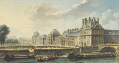 Het Palais des Tuileries, gezien vanaf de Quai d