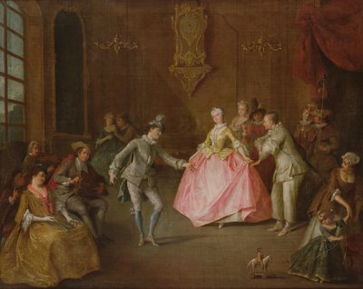 Voor het bal door Nicolas Lancret