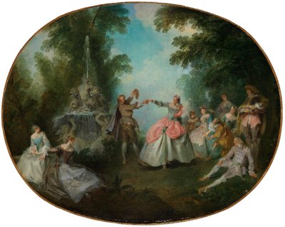 Het menuet door Nicolas Lancret