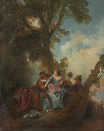 Liefdesverklaring, c. 1720 door Nicolas Lancret