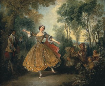 Miss Camargo Dansend door Nicolas Lancret