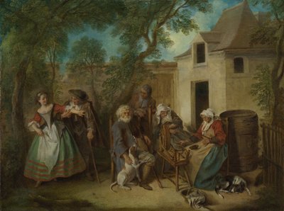 De vier leeftijden van de mens: Ouderdom door Nicolas Lancret