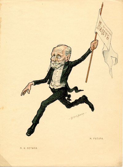 Portret van Marius Petipa, danser en choreograaf door Nicolas Legat