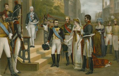 Napoleon ontvangt koningin Louise van Pruisen in Tilsit, 6 juli 1807 door Nicolas Louis Francois Gosse