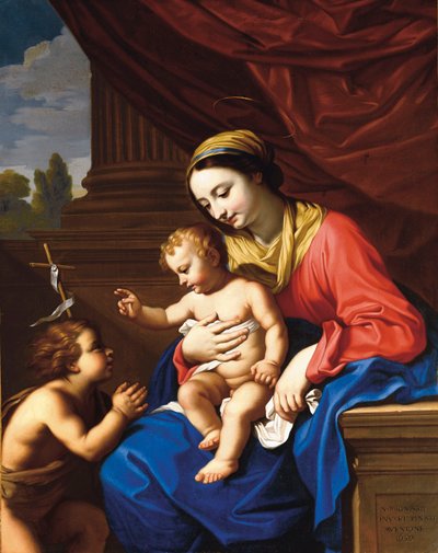 De Maagd en het Kind met Sint Jan de Doper, 1650 door Nicolas Mignard